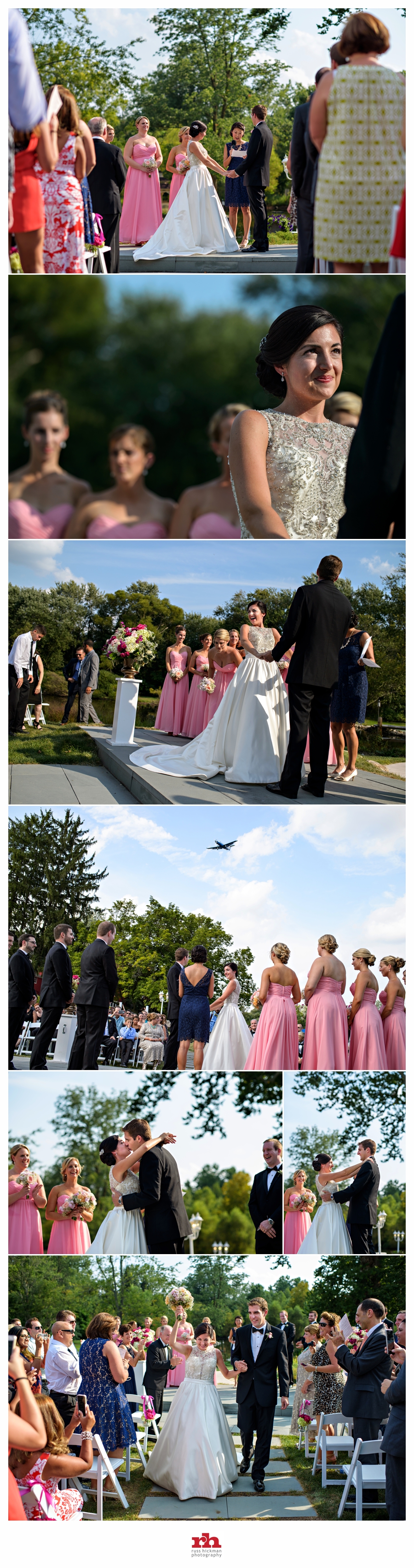 A couple gets married outside of the venue at the Manor House at Prophecy Creek Park.